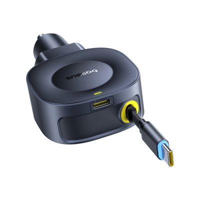 3. Ładowarka samochodowa Baseus PrimeTrip VR2 45W + 45W ze zwijanym kablem USB-C - czarna