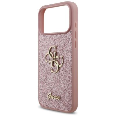 6. Etui Guess Fixed Glitter Big 4G na iPhone 18 Pro Max / 17 Pro Max - różowe