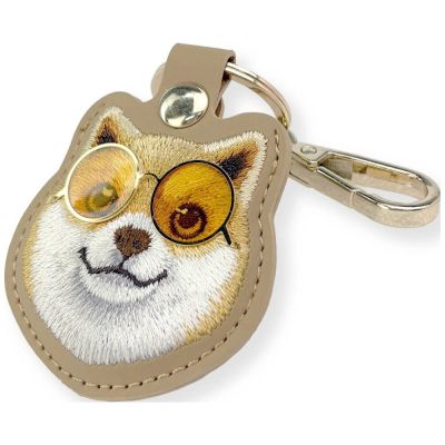5. Etui Nimmy Glasses Cool Dog na lokalizator - brązowe