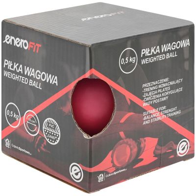 5. PIŁKA WAGOWA Z OBCIĄŻENIEM 0,5KG RÓŻOWA ENERO FIT