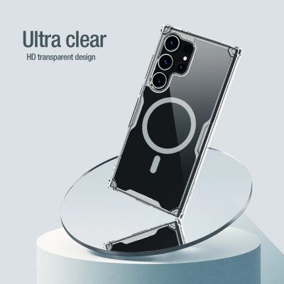 10. Etui Nillkin Nature Pro pancerne z magnetycznym ringiem do Samsung Galaxy S24 Ultra - białe