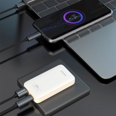 6. Ładowarka sieciowa podróżna GaN Dudao A65Q 65W USB-A / USB-C PD ultracienka EU / US - biała