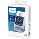 4. Worek do odkurzacza Philips (Materiał tekstylny; Philips FC8021/03; 4 szt.)