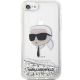 3. Etui Karl Lagerfeld Glitter Karl's Head na iPhone 7 / 8 / SE 2020 / SE 2022 - srebrne