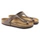 11. Japonki męskie szare Birkenstock Gizeh Birko-Flor Nubuck Stone regular szerokie (43391)