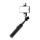 6. Selfie stick WC12YDS teleskopowy tripod 1.3m ze stopu aluminium z podwójną lampą i uchwytem na telefon - czarny