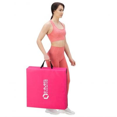 2. Materac gimnastyczny składany różowy 1800x600x500mm HMS MGS02