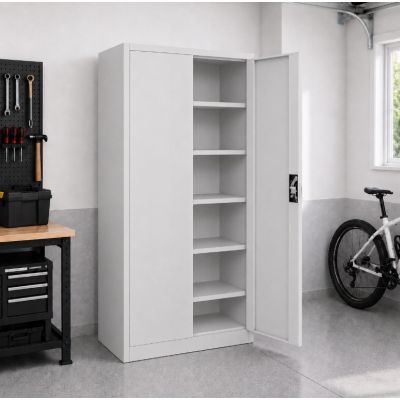 6. Iron Mate Szafa metalowa garażowa MARS 185 x 90 x 45 Szara RAL7035