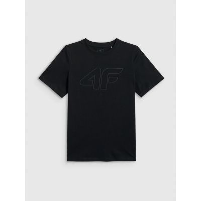 6. T-shirt regular z nadrukiem chłopięcy 4F 4FJRSS26TTSHM3599-10S