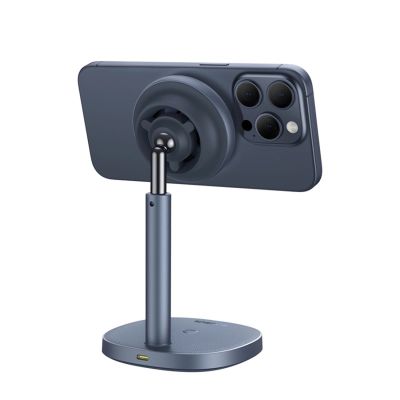 6. Ładowarka indukcyjna Baseus Orbit 2 Pro MagSafe Qi2 20W 2 w 1 z chłodzeniem - szara
