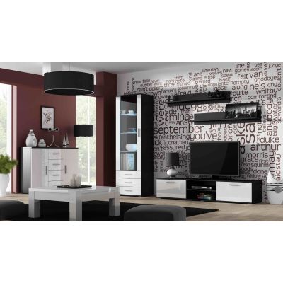 7. Półka 125cm (2szt) SOHO czarny mat