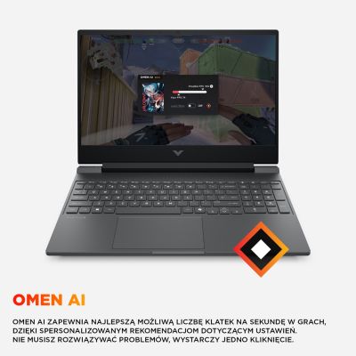 18. HP Victus 15-fb3231nw Ryzen 7 7445HS 15,6"FHD IPS 144Hz 300nits AG 16GB DDR5 5600 SSD512 RTX4050_6GB Cam 720p 70Wh Win11 Gray 2Y