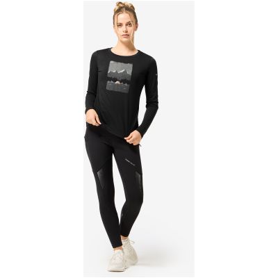 4. Bluza damska Super.natural Outdoor Night LS - jet black/copper/various rozmiar: s