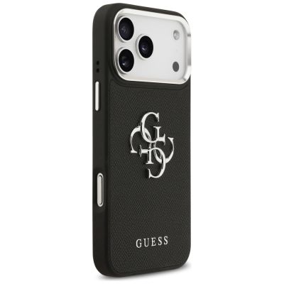 4. Etui Guess Grained Big 4G Classic Logo na iPhone 17 Pro Max - czarne