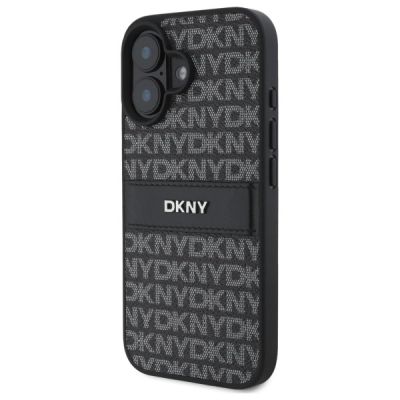 2. Etui DKNY Texture Pattern Tonal Stripe na iPhone 16 - czarne