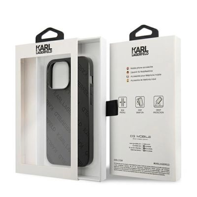 8. Etui Karl Lagerfeld Perforated Allover na iPhone 13 Pro Max 6,7" - czarne