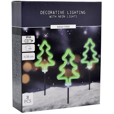 6. LAMPKI DEKORACYJNE ZEW ŚCIEŻKA STICK 3SZT CHOINKA NEON