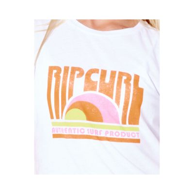 7. T-Shirt RIP CURL Surf Revival Tee - Girl - biały