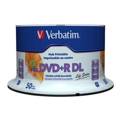 4. Płyta DVD+R 8.5GB 8X DOUBLE LAYER/WIDE PRINTABLE SURF 50ER SPIN