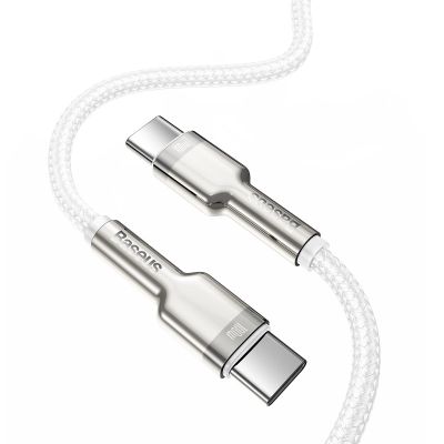 3. Kabel Baseus Cafule Series Metal Data USB-C / USB-C PD QC SCP 100W 5A 1 m - biały