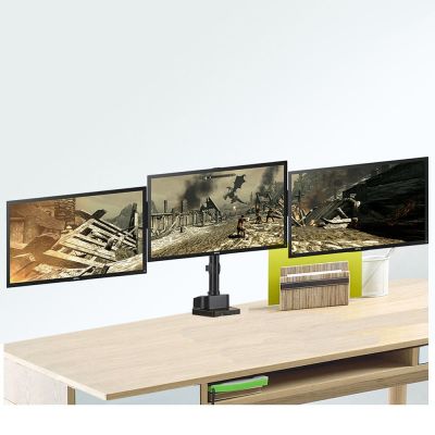13. Uchwyt biurkowy do 3 monitorów Maclean MC-811 (biurkowy; 17" - 27"; max. 20kg)