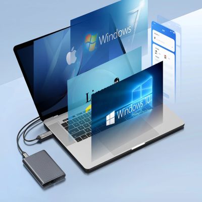 5. Kieszeń dyskowa podwójna Orico AM2C3-2N na dwa dyski M.2 NVME USB-C 3.2 10Gb/s - szara