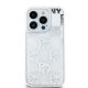 3. Etui DKNY Liquid Glitter Multilogo na iPhone 15 Pro - białe