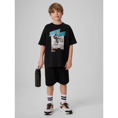 4. T-shirt bawełniany chłopięcy 4F 4FJRSS26TTSHM4169-020S