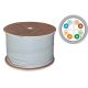 Q-LANTEC Kabel F/UTP kat.6, sieciowy, skrętka, PVC, Eca 4PR, 1Gb/s (10Gb/s do 55m), szary, 305m (KIF6PVC305Q)