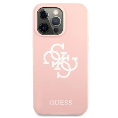 3. Etui Guess Silicone 4G Logo na iPhone 13 Pro / iPhone 13 - różowe