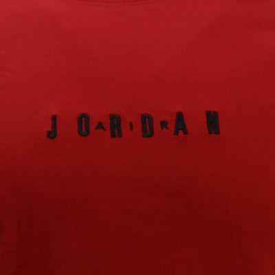 3. Koszulka sportowa T-shirt męski Air Jordan Jumpman Embroidered Air Crew Czerwona - DM3182-689