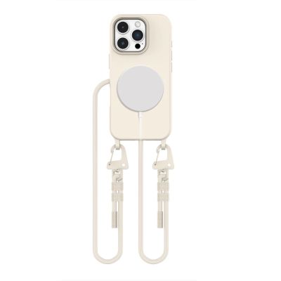 Etui Tech-Protect MagNecklace MagSafe na iPhone 16 Pro - beżowe