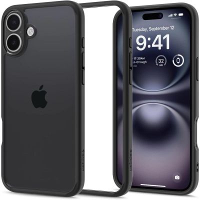 Etui Spigen Ultra Hybrid na iPhone 16 - czarny mat