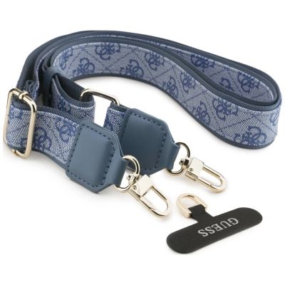 8. Etui Guess 4G Big 4G Classic Logo Big Strap Metal Buttons na iPhone 18 Pro Max / 17 Pro Max - niebieskie