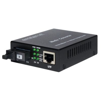 Emiter EM/1GB-ETH-1XSC-1550 Konwerter światłowodowy WDM Ethernet 10/100/1000 Mbps RJ45/1xSC SM 9/125 (Tx 1550nm / Rx 1310nm) 20km