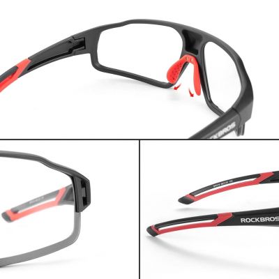 5. Okulary rowerowe Rockbros SP216BK fotochromowe UV400 - czarno-czerwone