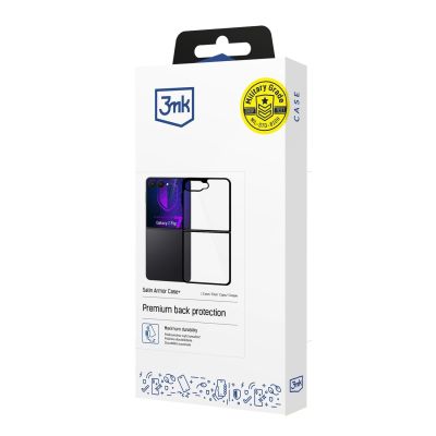 13. Etui 3mk Satin Armor Case+ na Samsung Galaxy Z Flip 7 - przezroczysto-czarne