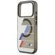 6. Etui BMW M IML Metal Buttons Tricolor Lines MagSafe na iPhone 17 Pro Max - szare