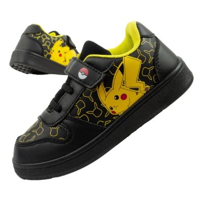 Leomil buty sportowe dziecięce sneakersy Pokemon lekkie na rzep czarne