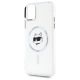 6. Etui Karl Lagerfeld IML Metal Choupette Head MagSafe na iPhone 11 - białe