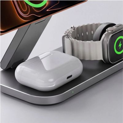 9. Ładowarka indukcyjna Tech-Protect A52 3in1 MagSafe 25W QI2.2 - czarna