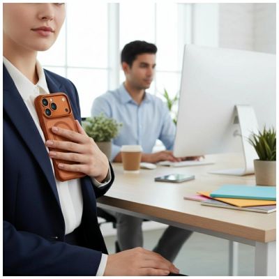 3. Etui UNIQ Veren na iPhone 17 Pro Magclick Charging - pomarańczowe