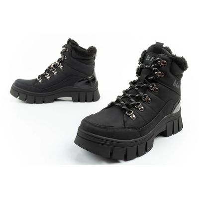 8. Lee Cooper buty sportowe damskie zimowe trekkingowe ocieplane czarne wysokie