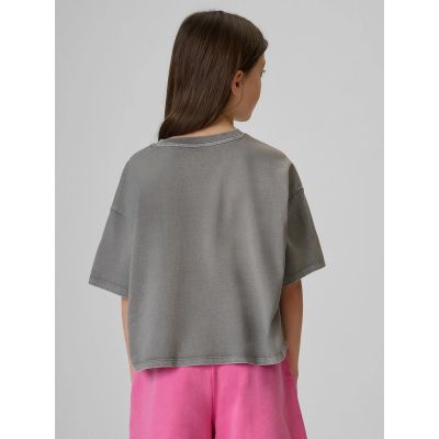 2. T-shirt boxy z nadrukiem dziewczęcy 4F 4FJRAW26TTSHF4239-22S