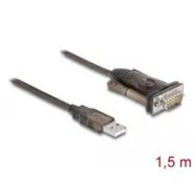 DeLOCK Adapter USB 2.0 Typu-A na 1 x szeregowy RS-232 D-Sub 9-pinowy męski ze śrubami, 1,5 m