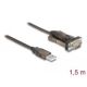 DeLOCK Adapter USB 2.0 Typu-A na 1 x szeregowy RS-232 D-Sub 9-pinowy męski ze śrubami, 1,5 m