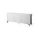 Komoda MARMO 3D 200x45xH80,5 biały mat/marmur biały