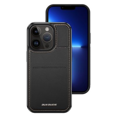 4. Etui portfel Dux Ducis Rafi Mag z podstawką 3w1 do iPhone 13 Pro z MagSafe i blokadą RFID - czarne