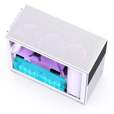 10. Jonsbo D31 MESH Screen Obudowa Micro-ATX, Szkło Hartowane - biała