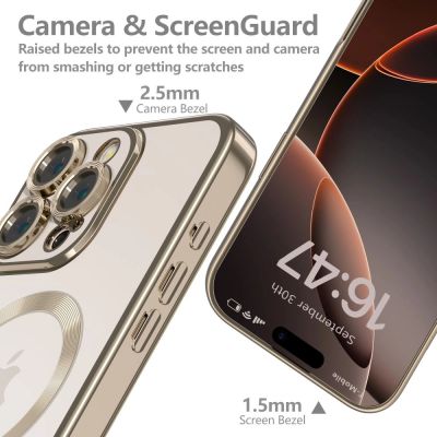 2. Etui Tech-Protect MagFlex MagSafe na iPhone 16 Pro - złote